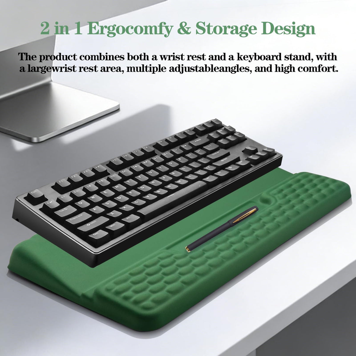 Ergonomic Keyboard Stand with Wrist Rest, Computer Wrist Support Pad