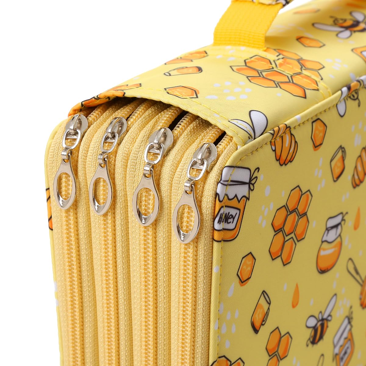 Lbxgap Portable Colored Printing Pattern Pencil Case Holds 300 pcs Pencils Bag Organizer with Handy