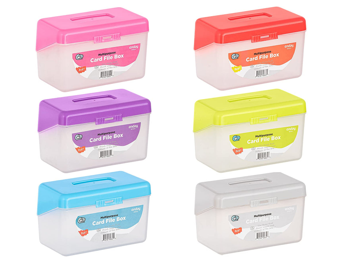 Emraw Index Card holder Case 3" X 5", ideal box card holder for Filing Notes, Addresses & Recipes.