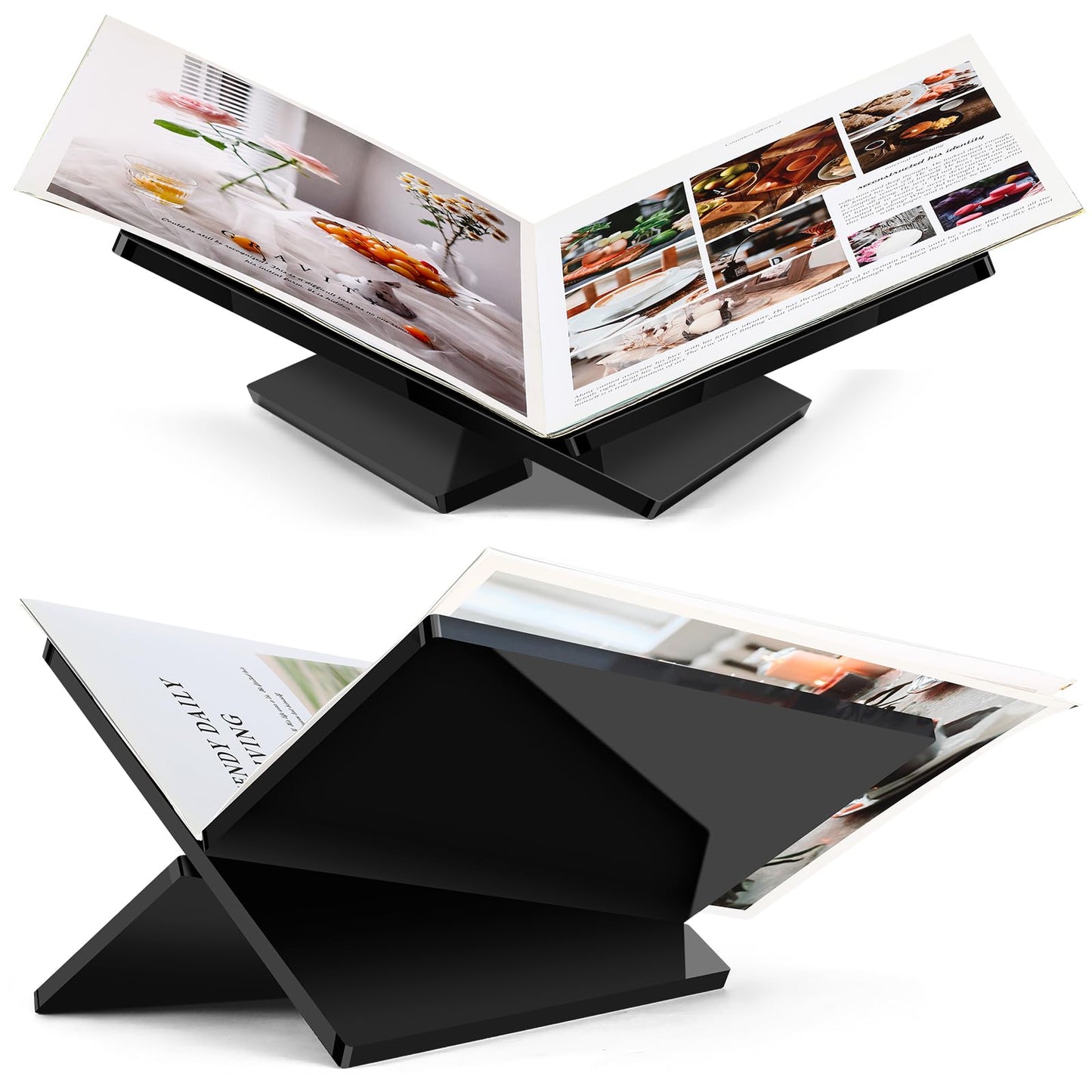 Large Acrylic Book Stand Holder for Display and Reading 12.5" x 9.5" x 5.7"
