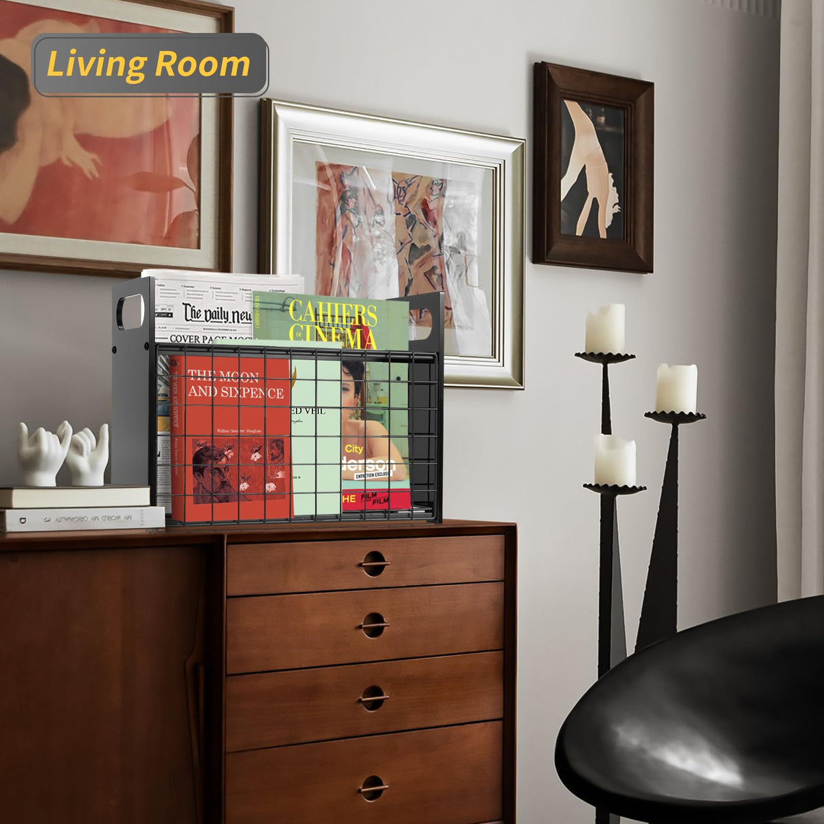 Cedwnuer Magazine Rack, Magazine Holder for Desktop and Home Office, Magazine Basket Decorative