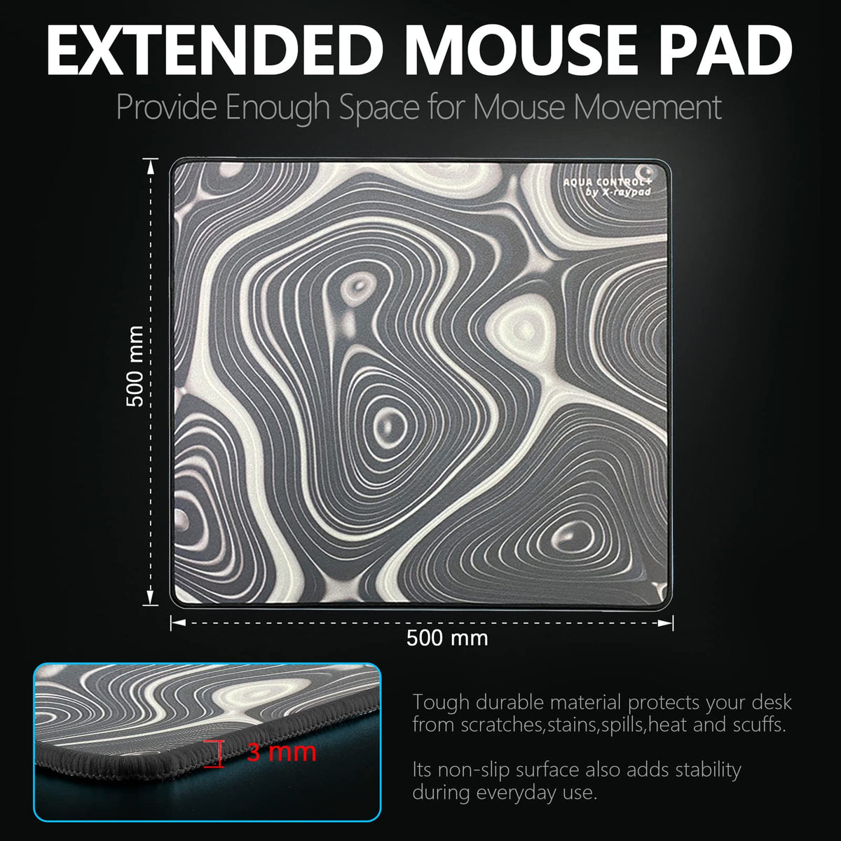 X-Raypad Aqua Control Plus ROB Gaming Mouse Pad, Ultra-High Precision Mouse Pad with Perfect Speed