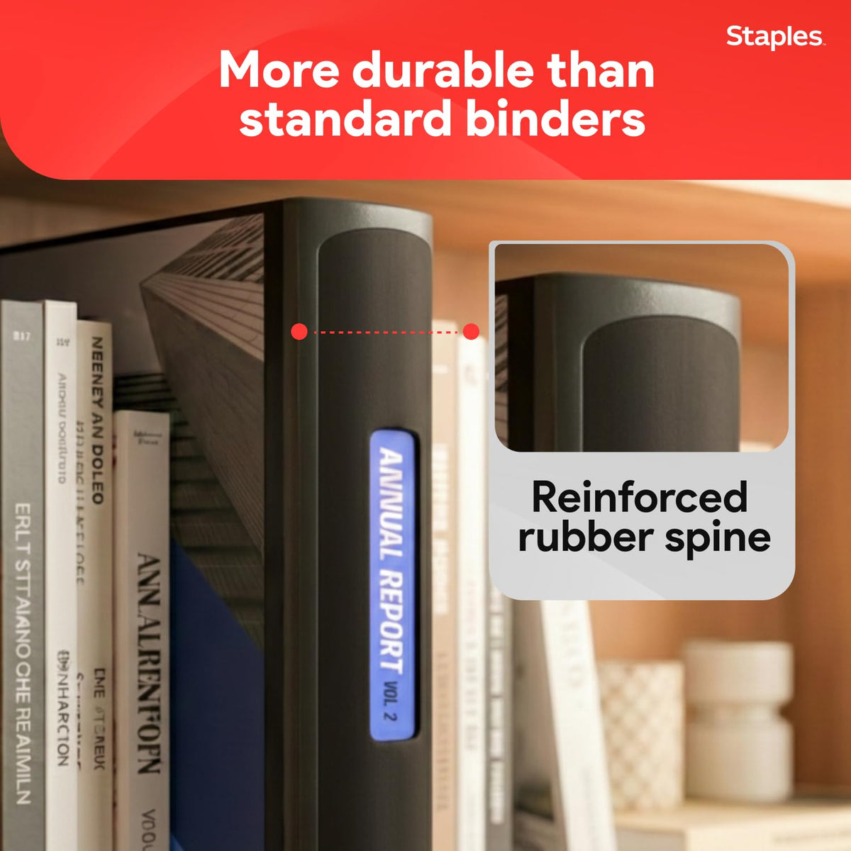 Staples Better 3-Inch D-Ring Binder, Black, Heavy-Duty, Large Capacity