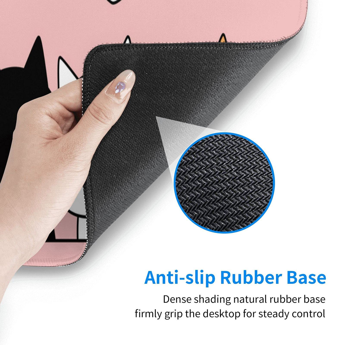Pink Cute Kittens Cat Gaming Mouse Pad Large XL Girls Kawaii Desk Mat Long Extended Pads Big