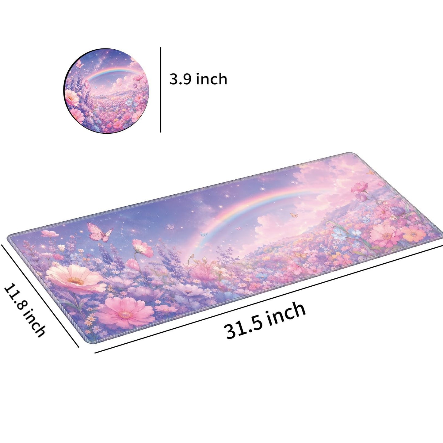 Desk Mat Large Gaming Mouse Pad + Coaster
