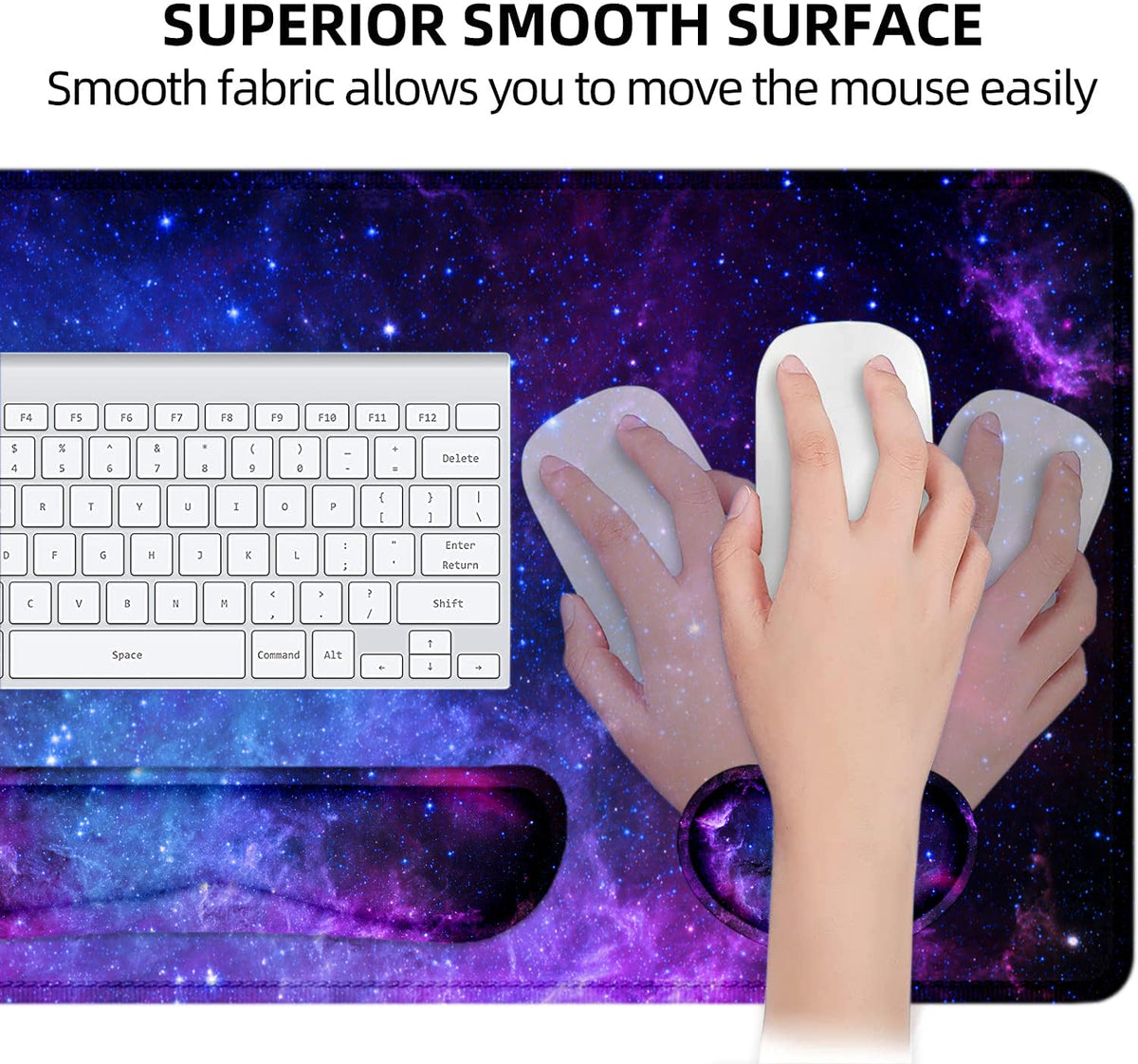 Lateefah Mouse Pad with Wrist Rest, Desk Mat + Keyboard Wrist Rest Set, Desk Pad for Keyboard and