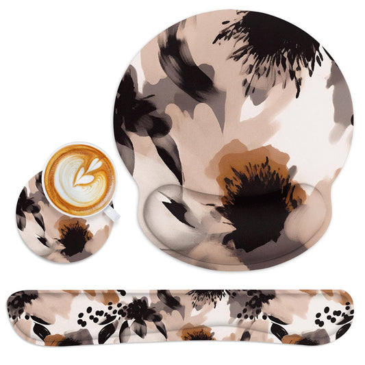 Britimes Ergonomic Mouse Pad Set with Wrist Rest, Boho Tribal