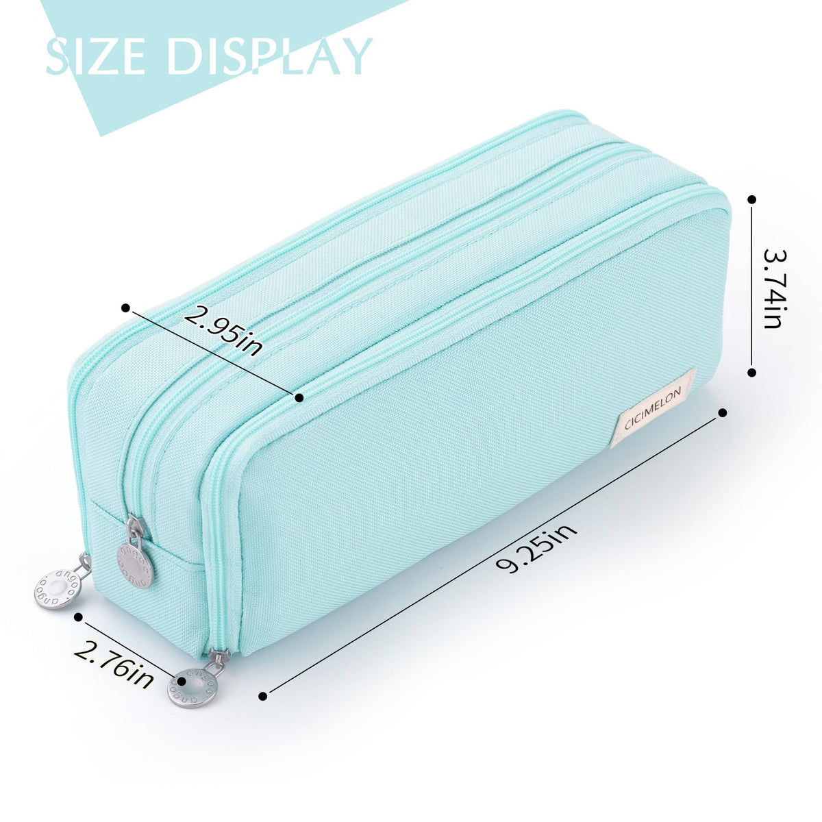 CICIMELON Pencil Case Large Capacity Pencil Pouch 3 Compartments Pencil Bag Gift for Students Girls