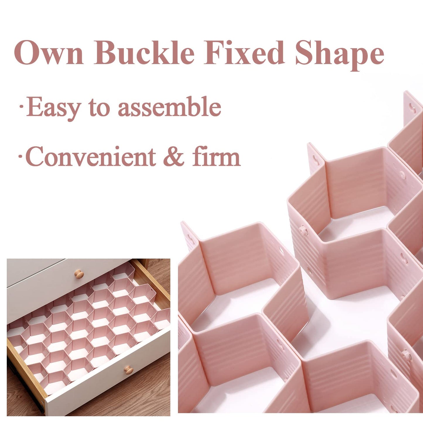 Natzerat Honeycomb drawer organizer and divider, underwear, socks, tie sorter, office supplies and