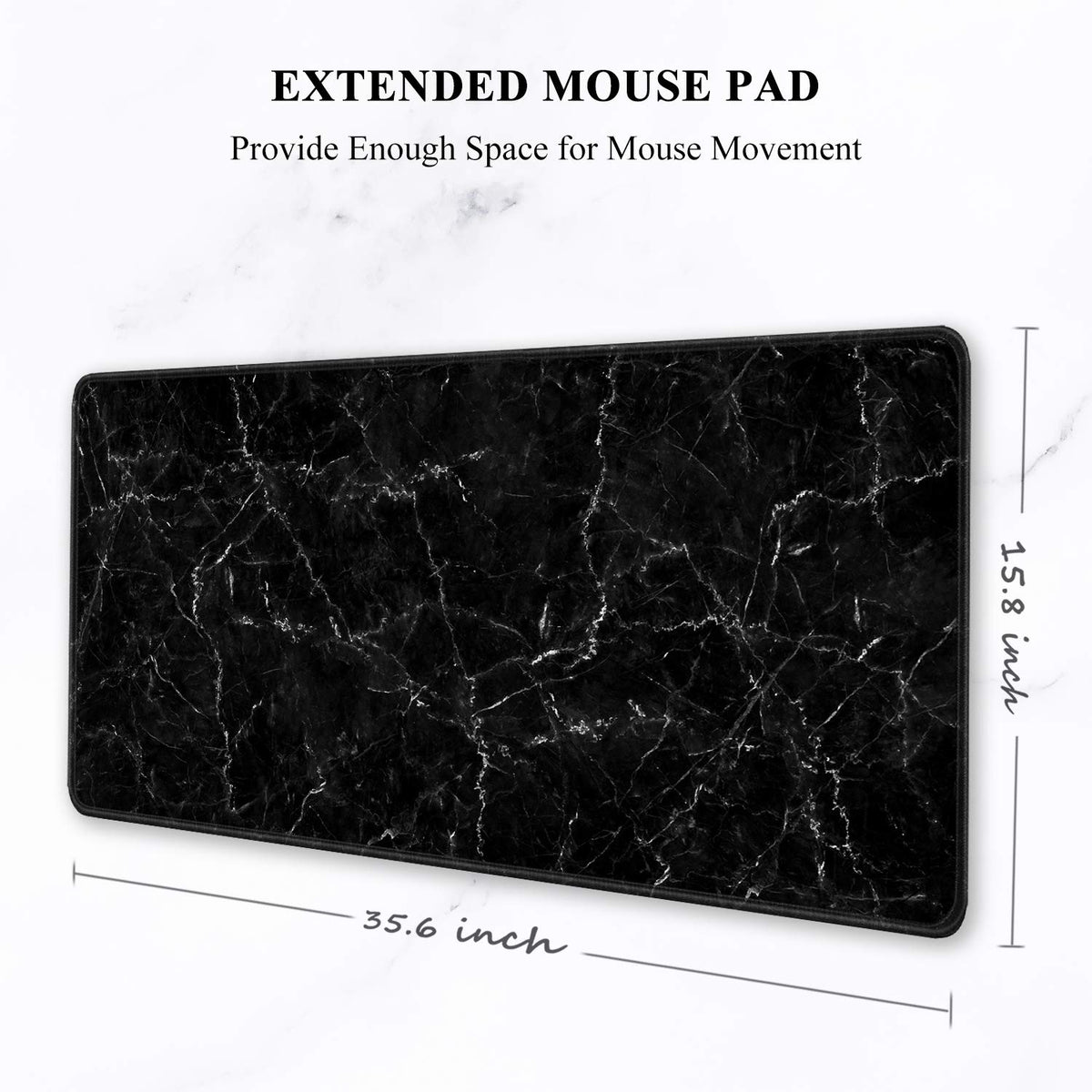 Auhoahsil Large Mouse Pad, Full Desk XXL Extended Gaming Mouse Pad 35" X 15", Waterproof Desk Mat