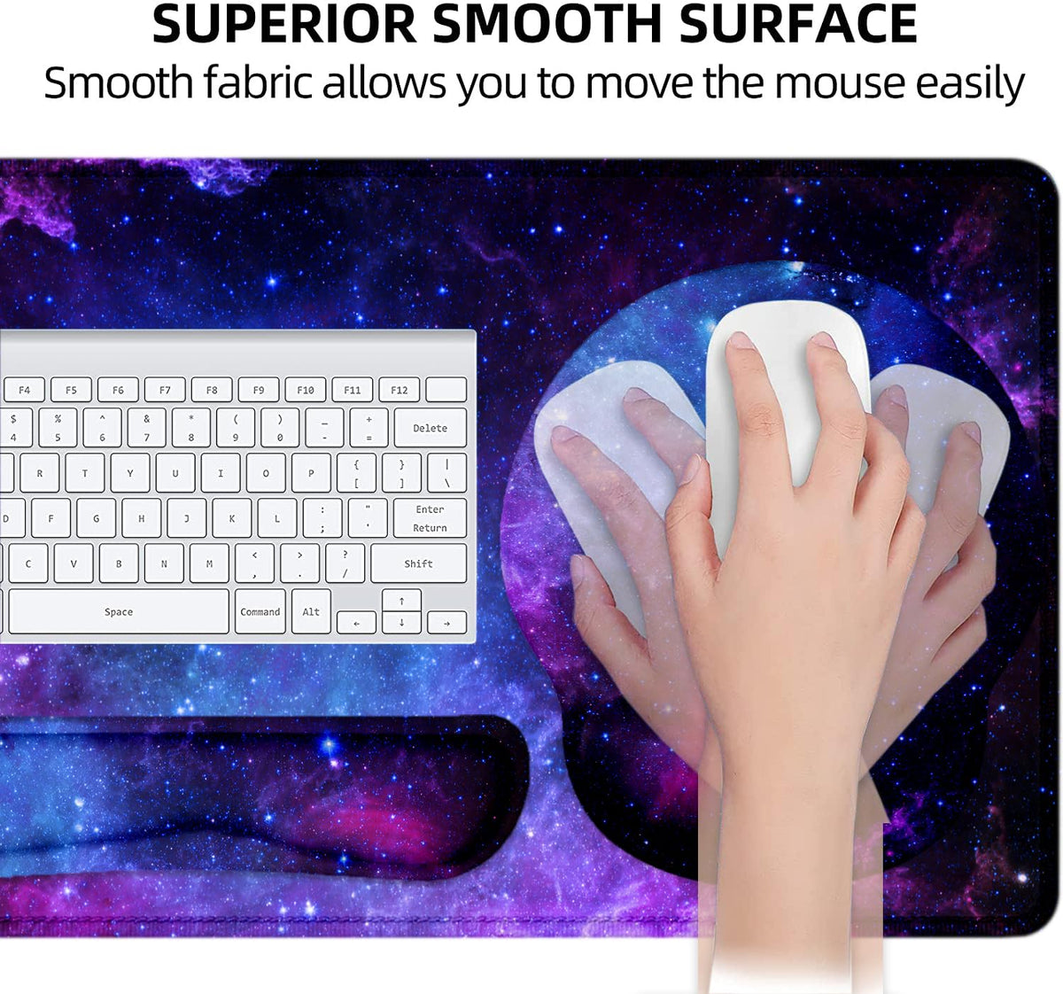 Large Desk Mat, Mouse Pad with Wrist Support, Keyboard Wrist Rest Set