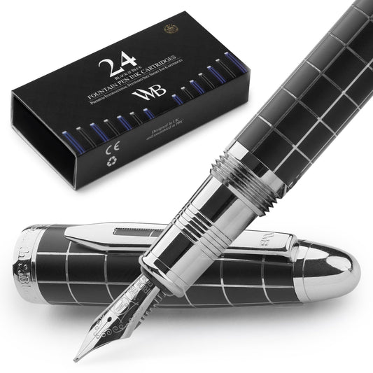 Wordsworth & Black Majesti Luxury Fountain Pen Set for Writing, Medium Nib