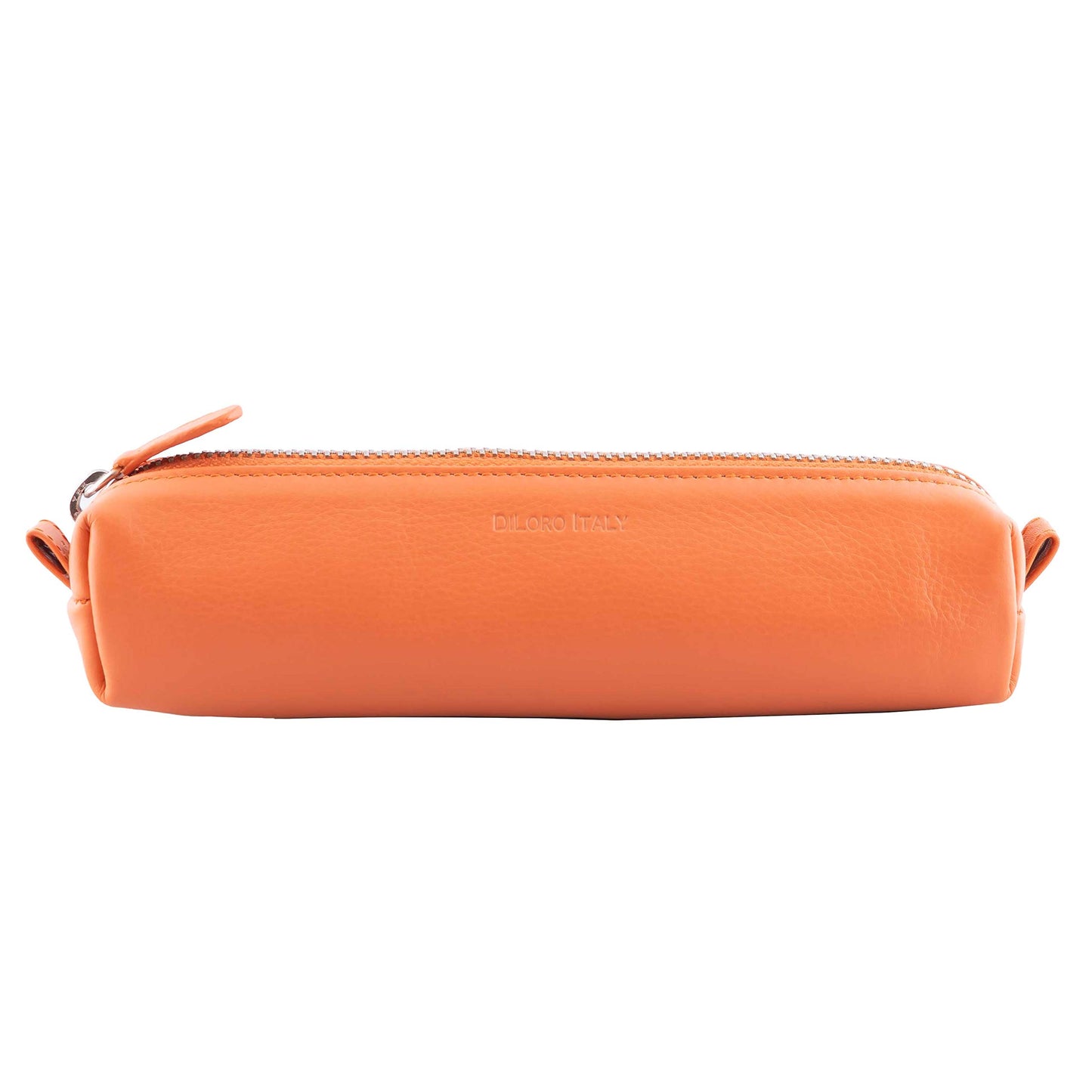 DiLoro Leather Zippered Fountain Ballpoint Rollerball Pens and Pencils Case Holder Pouch Genuine