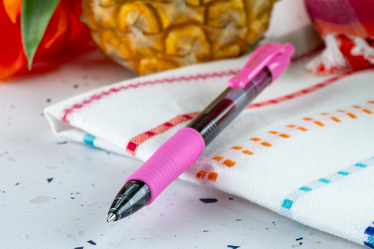 PILOT G2 Premium Rolling Ball Gel Pens, Fine Point 0.7mm, Pink Ink, 12-Pack