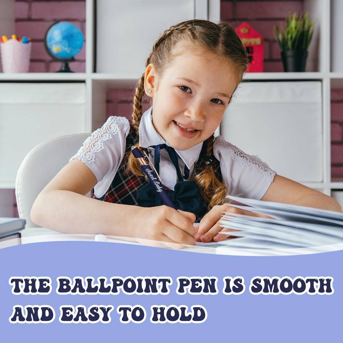 Jspupifip 50 Pcs Baby Shower Ballpoint Pens with Stylus Tip, Dark Blue