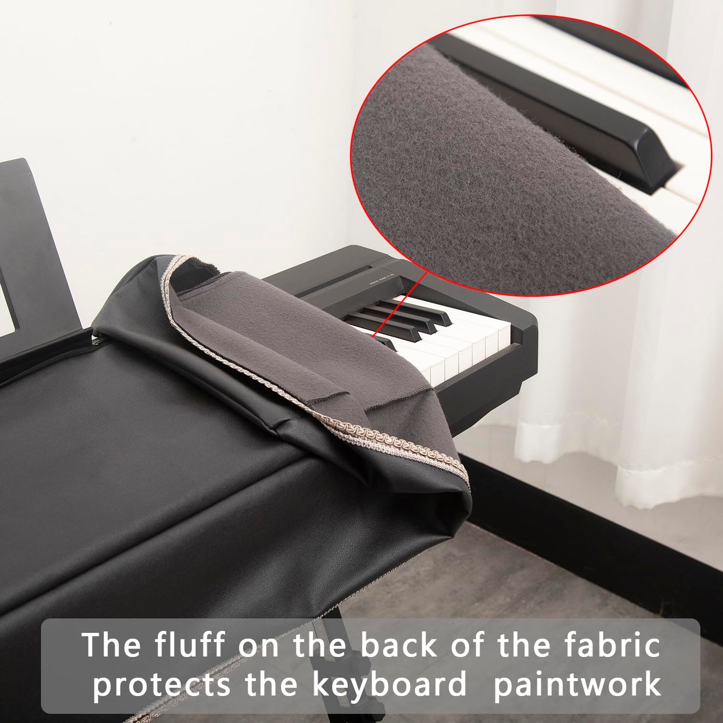 Mooson Keyboard Piano Cover Digital Piano Dust Covers Luxury Soft and Premium Surface Thickening