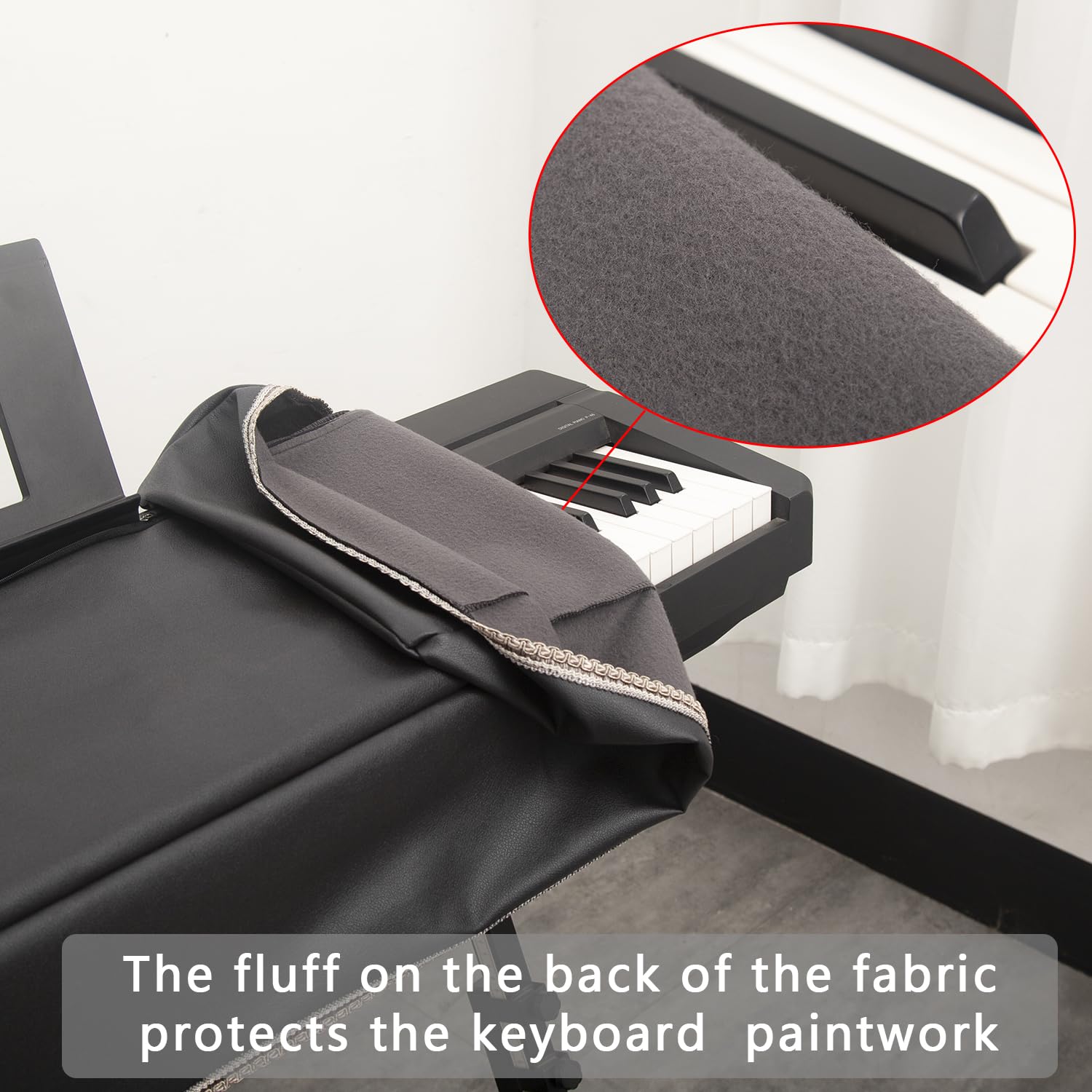Mooson Keyboard Piano Cover Digital Piano Dust Covers Luxury Soft and Premium Surface Thickening