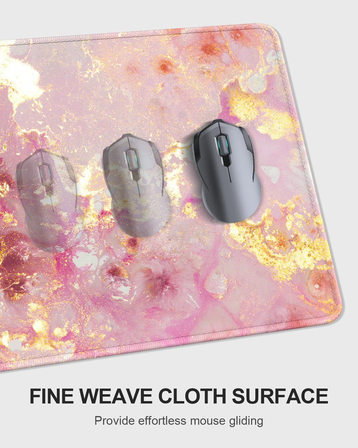 Auhoahsil Large Mouse Pad with Wrist Rests for Keyboard & Mouse, Thick Soft Ergonomic Memory Foam