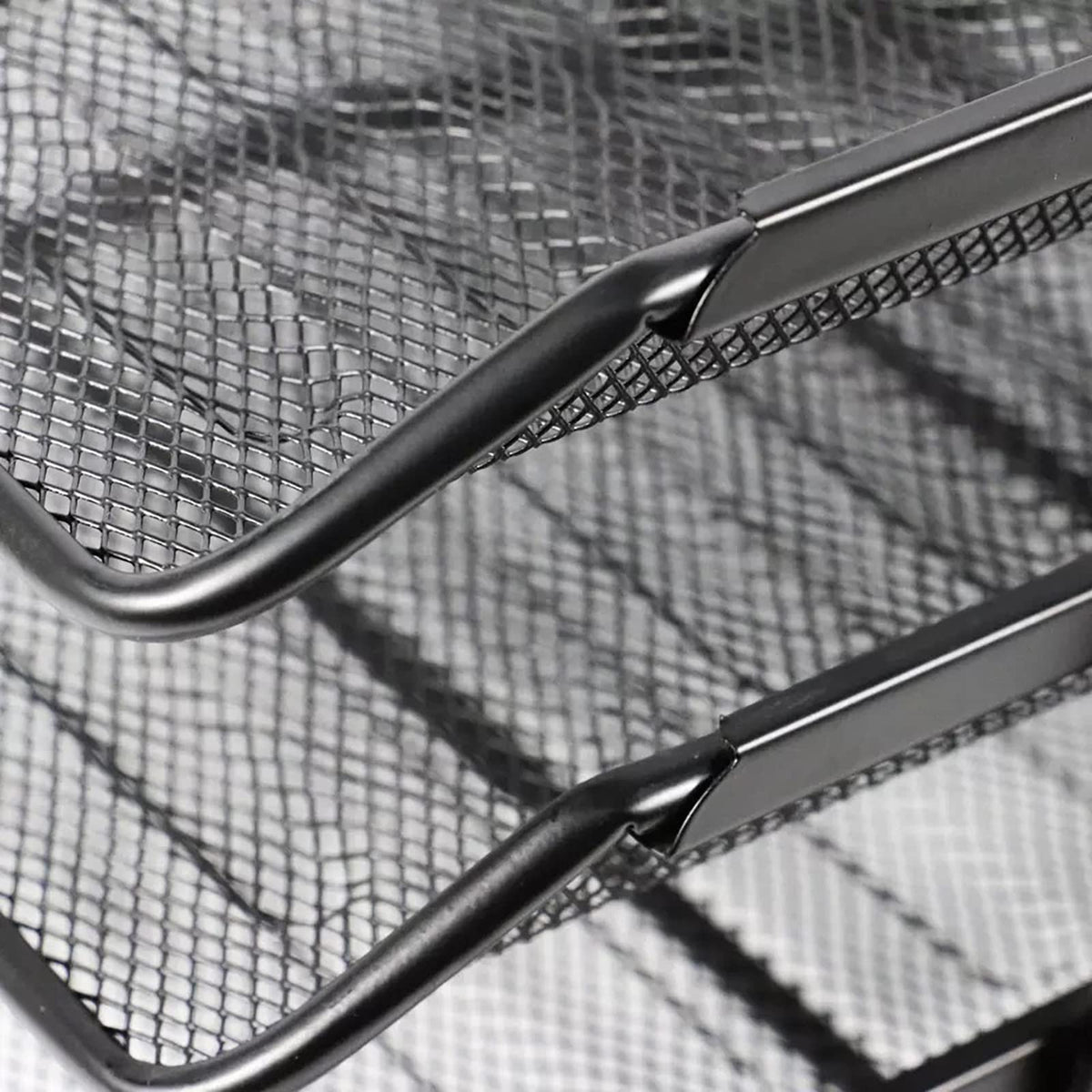 Detectalia Black Metal Mesh Document Tray, 3 Levels, A4 Folder, Desk Pedestal, File Cabinets