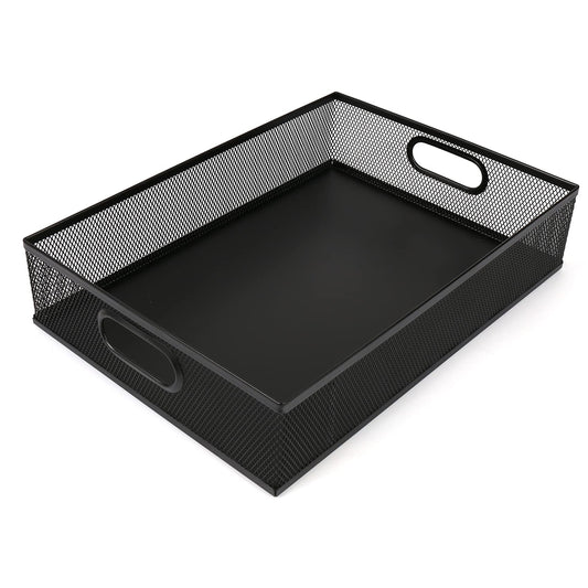 EsOfficce Desk Drawer Organizer, A4 Large Metal Mesh Desk Organizer Tray, Versatile Storage Box Set
