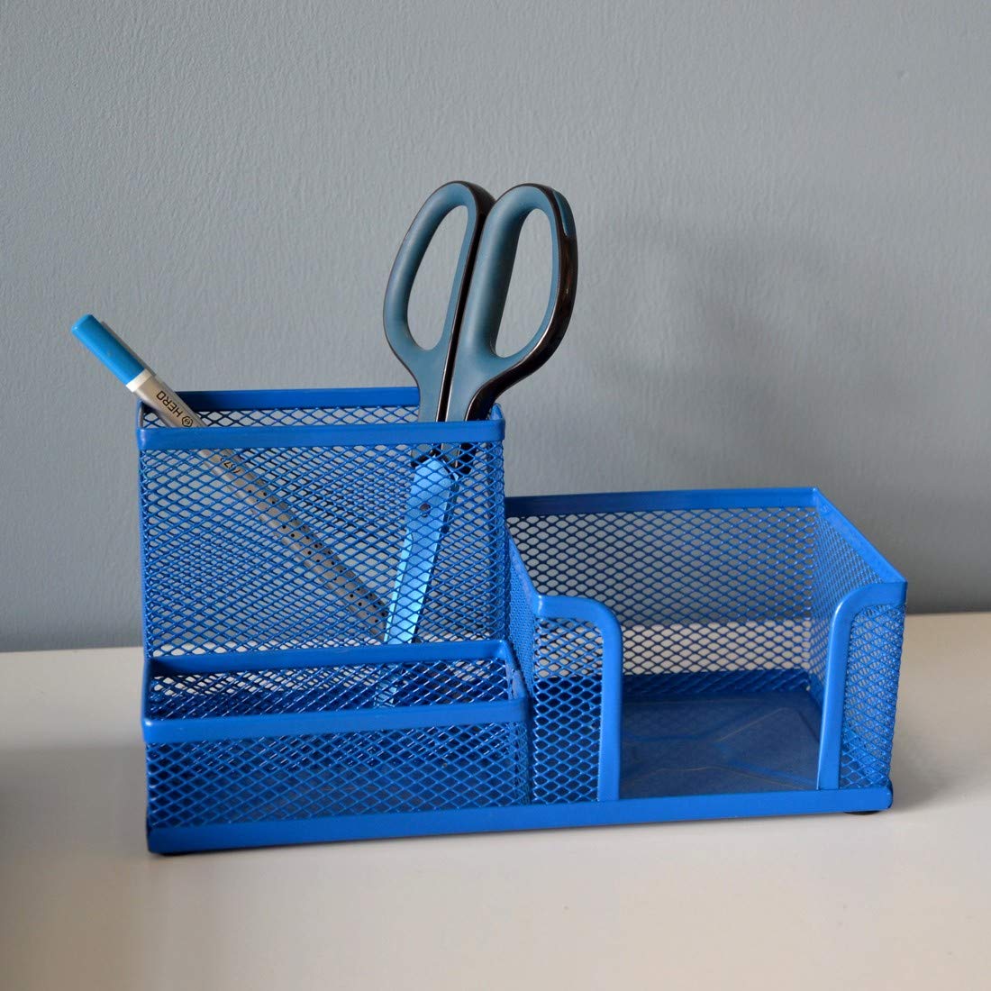 Leviatan Desk Organizer | Metal Desk Organizer | Office Pen Holder | Desk Organizer with Mesh Note