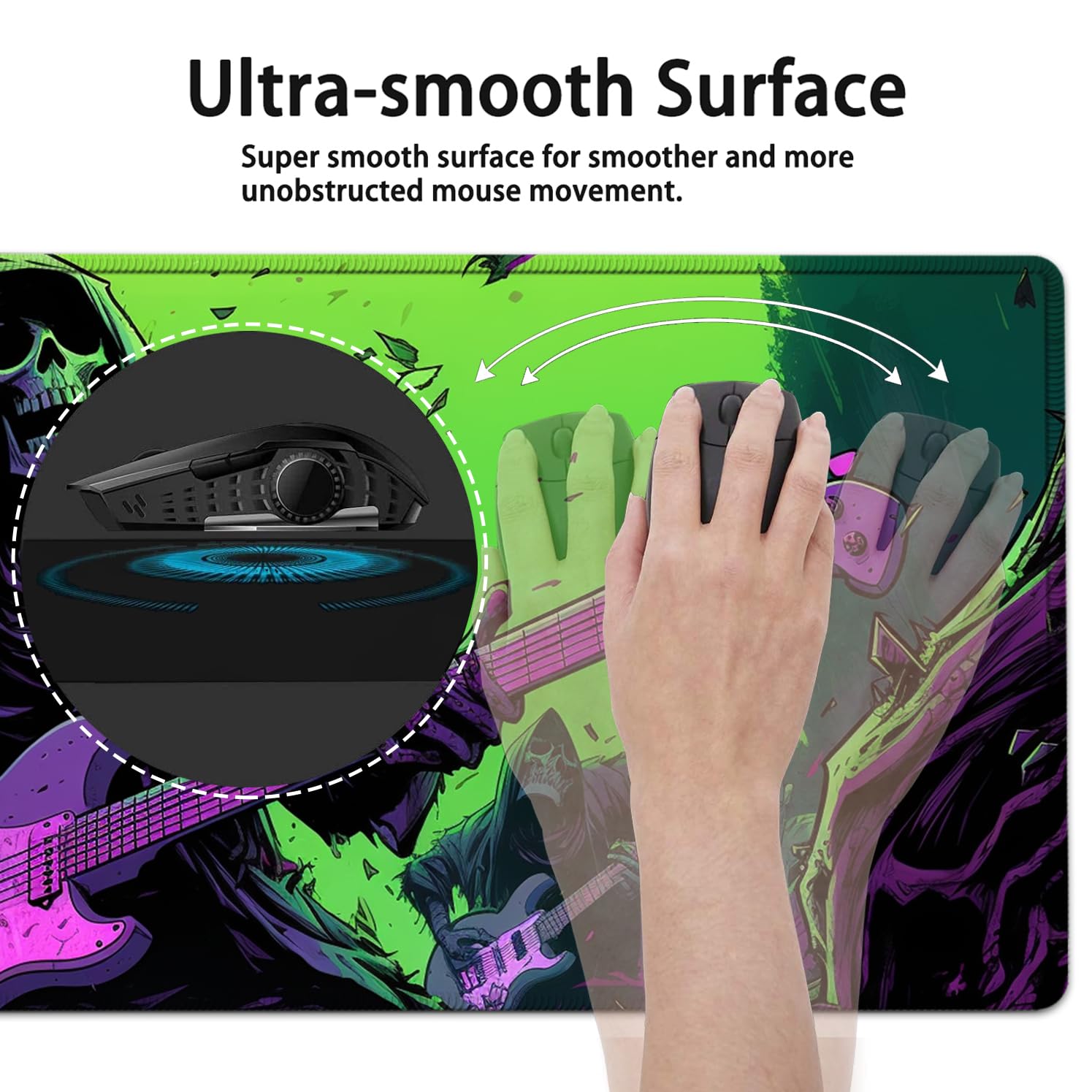 Large Mouse Pad, 31.5 x 11.8in Extended Gaming Mouse Pad with Stitched Edges, XXL Mousepad