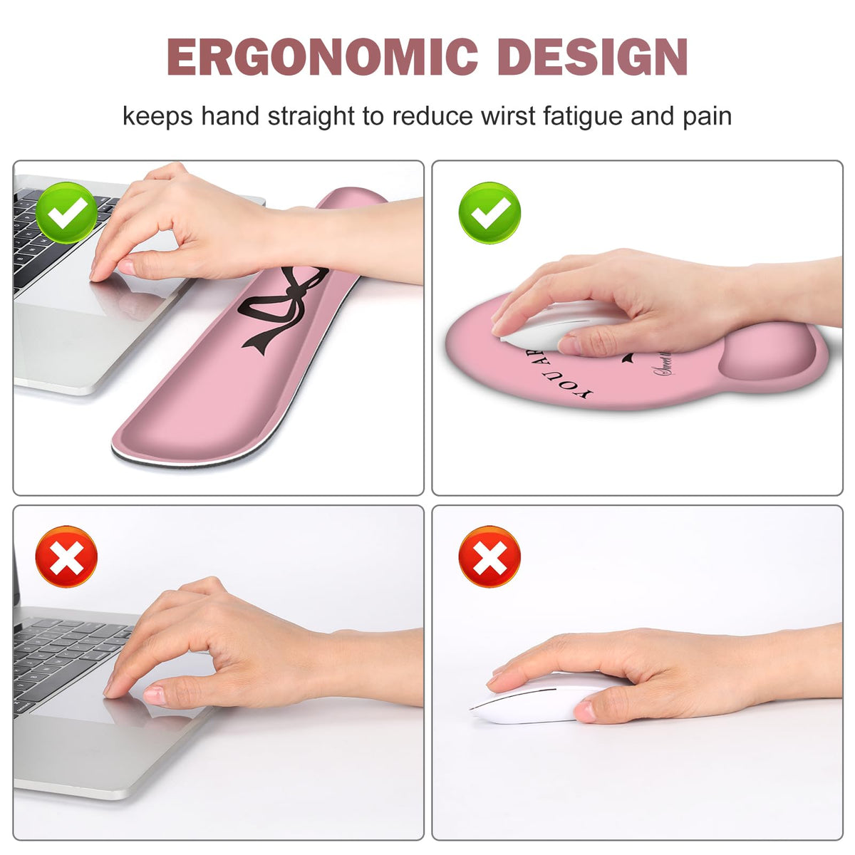 Gaming Mouse Pad, Large Desk Mat, 4in1 XXL Mousepad Cute Desk Pad Protector
