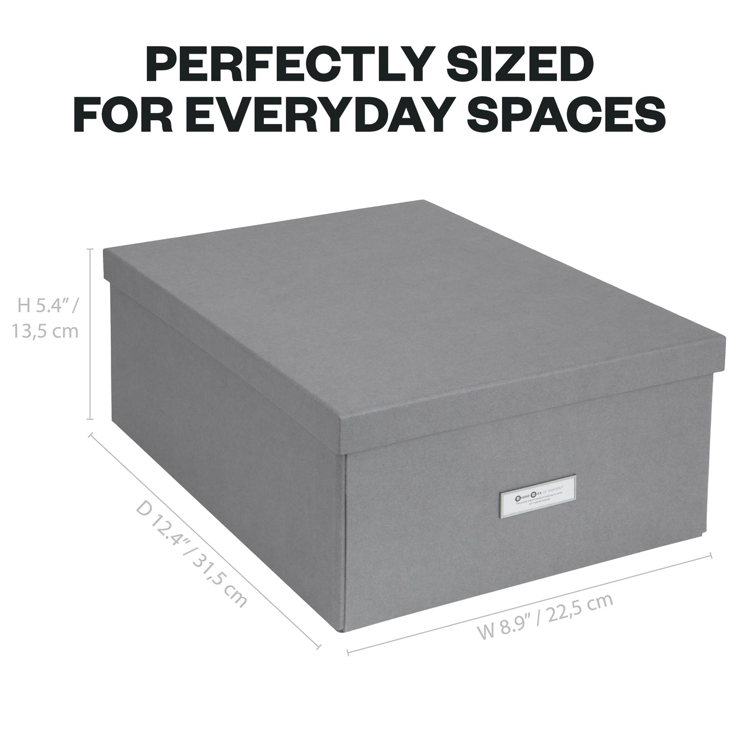 Bigso Box of Sweden Katrin Collapsible Storage Box with Labelframe for Easy Identification - Simple