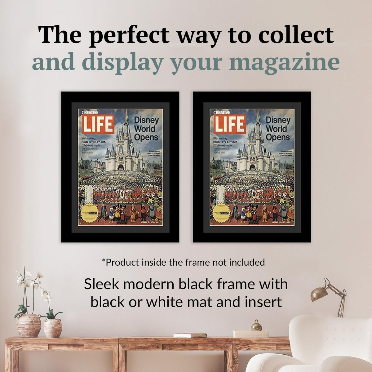 Creative Picture Frames 10.5 x 13.12 Magazine Frame with Full-Strength Glass, Holds Up To A 1/4"