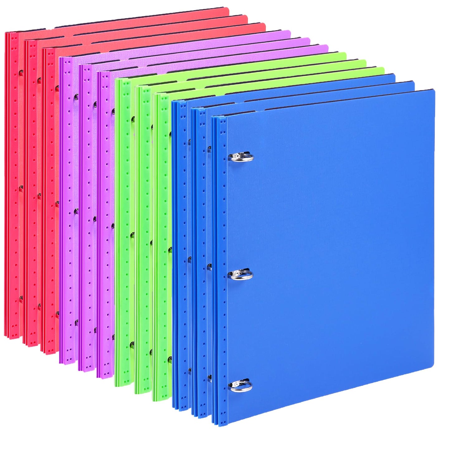 WOT I 12-Pack Telescoping 3 Ring Binder(0.75"), Expandable Flexible Binder - Patented Design for