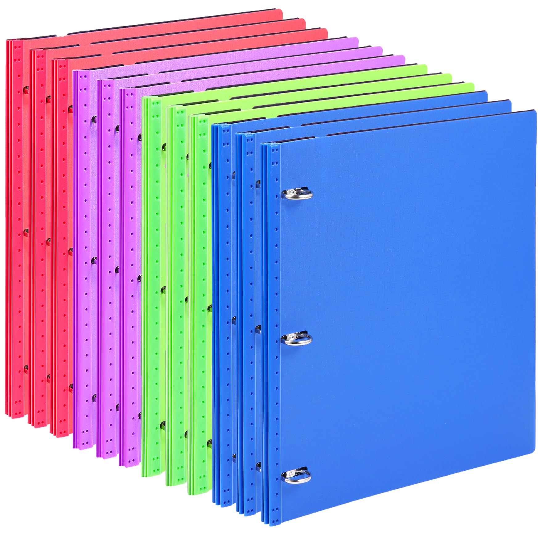 WOT I 12-Pack Telescoping 3 Ring Binder(0.75"), Expandable Flexible Binder - Patented Design for