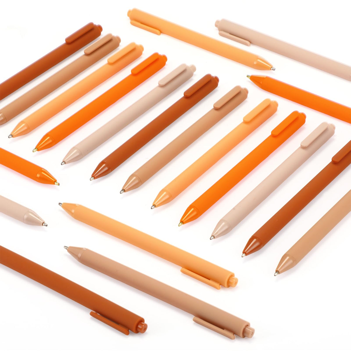 Dinifee 50 Pcs Ballpoint Gel Pens Bulk Retractable, Maple Color