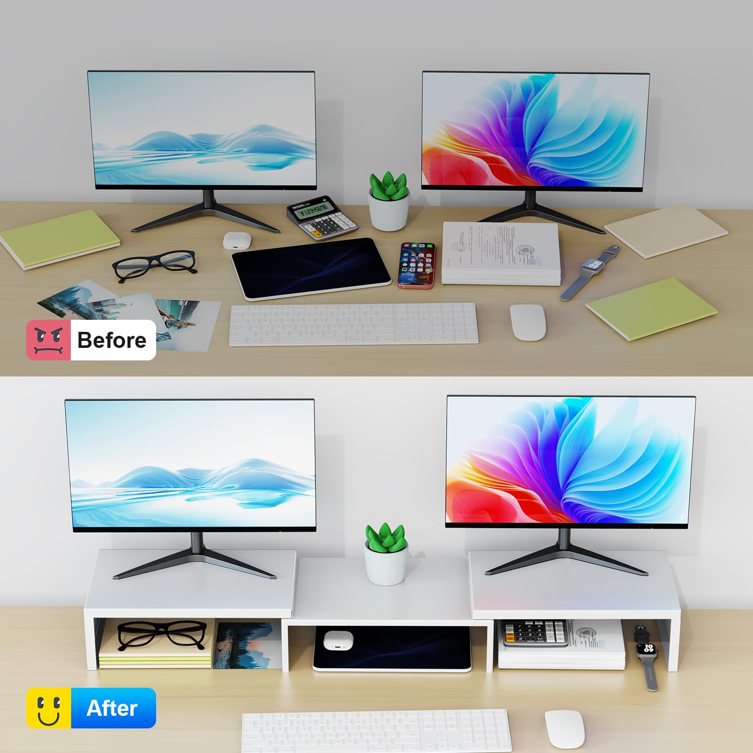 OUTIOE Dual Monitor Stand Riser