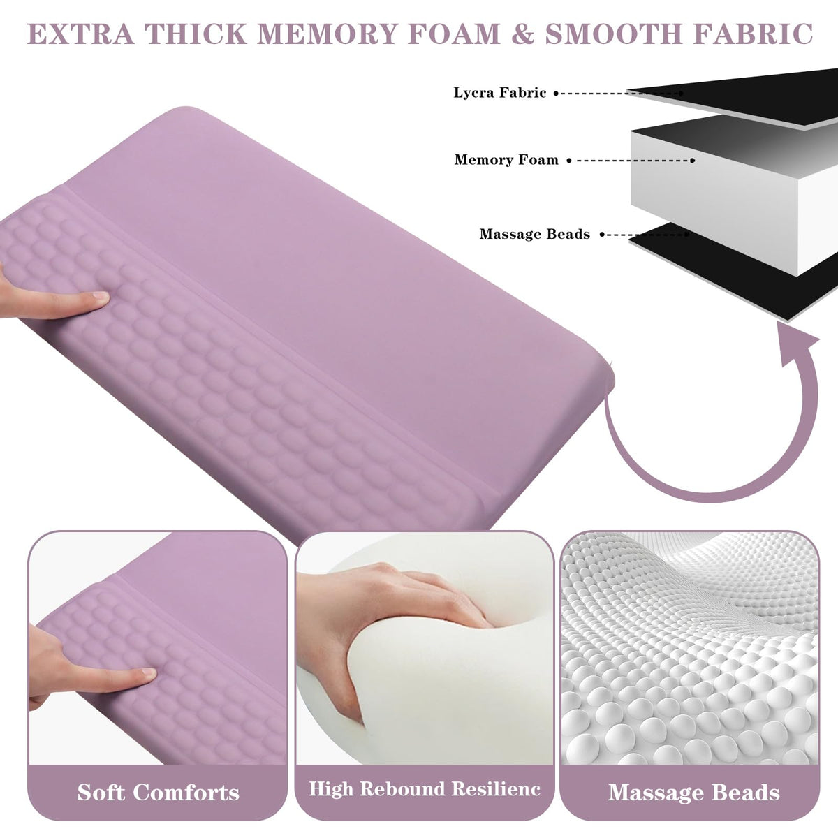 Computer Keyboard Stand with Wrist Rest Support Pad, Purple
