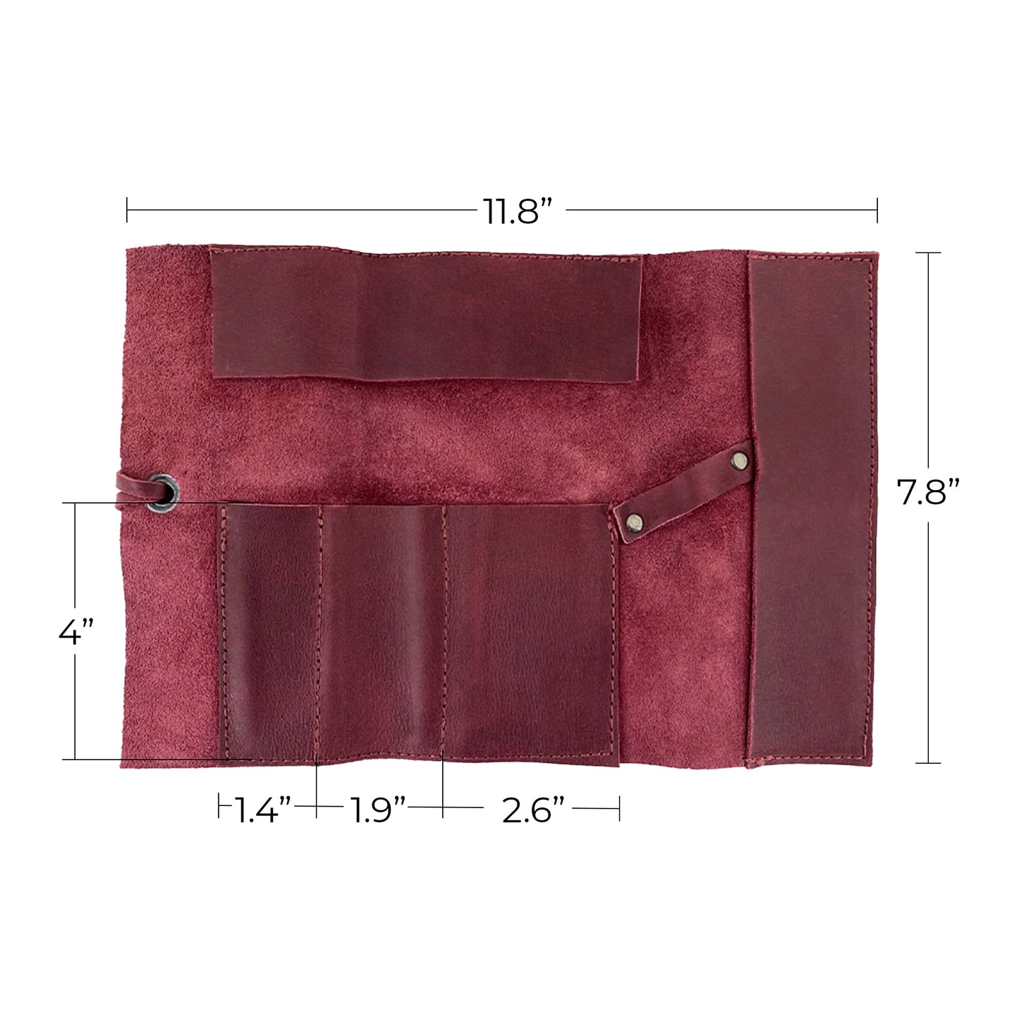 Hide & Drink, Rustic Pencil Roll Pouch, Multi-Purpose Storage Wrap for Scissors, Earphones