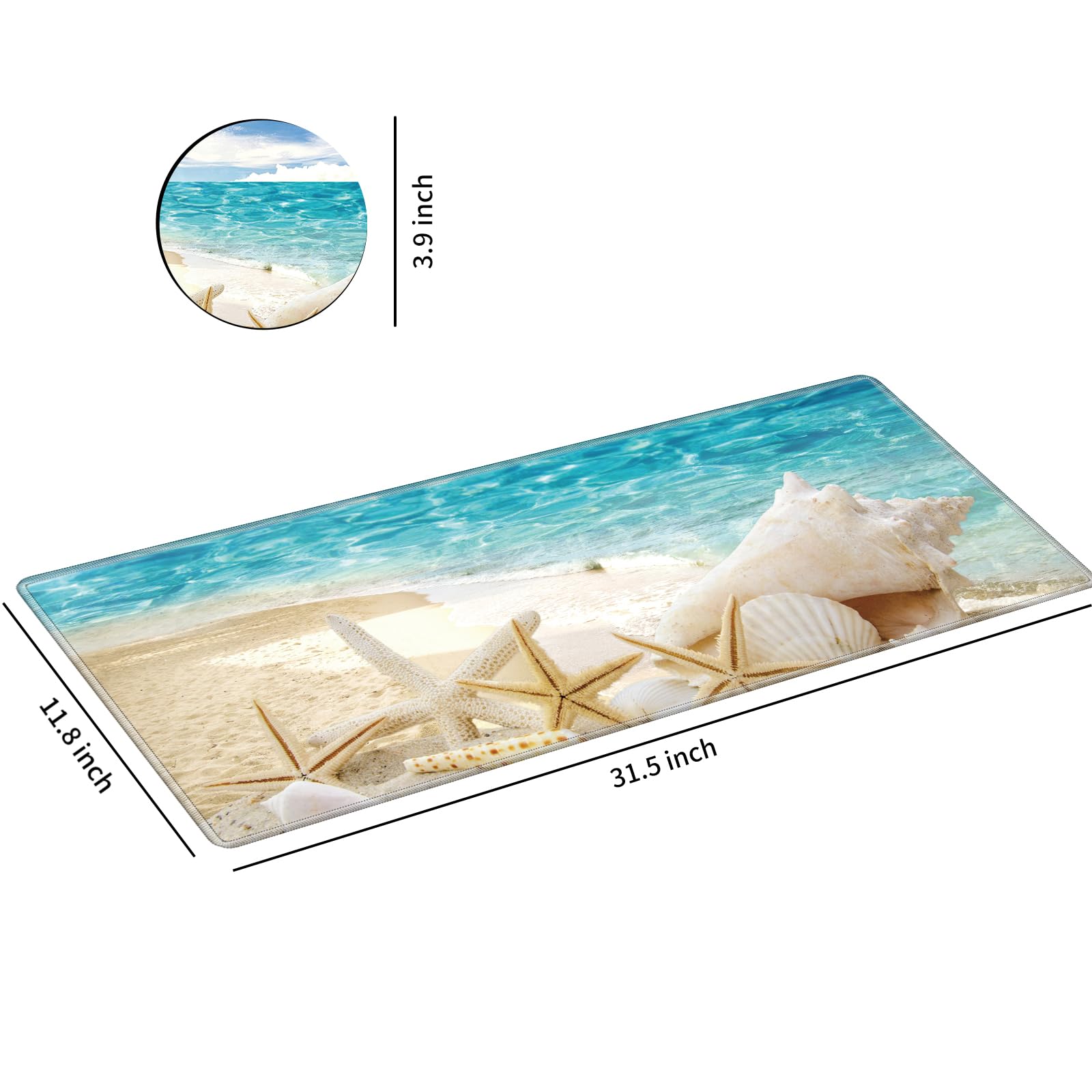 Big Desk Pad (31.5 X 11.8 Inch) Desk Mat Accessories for Women Men Desk Protector Extended Mouse