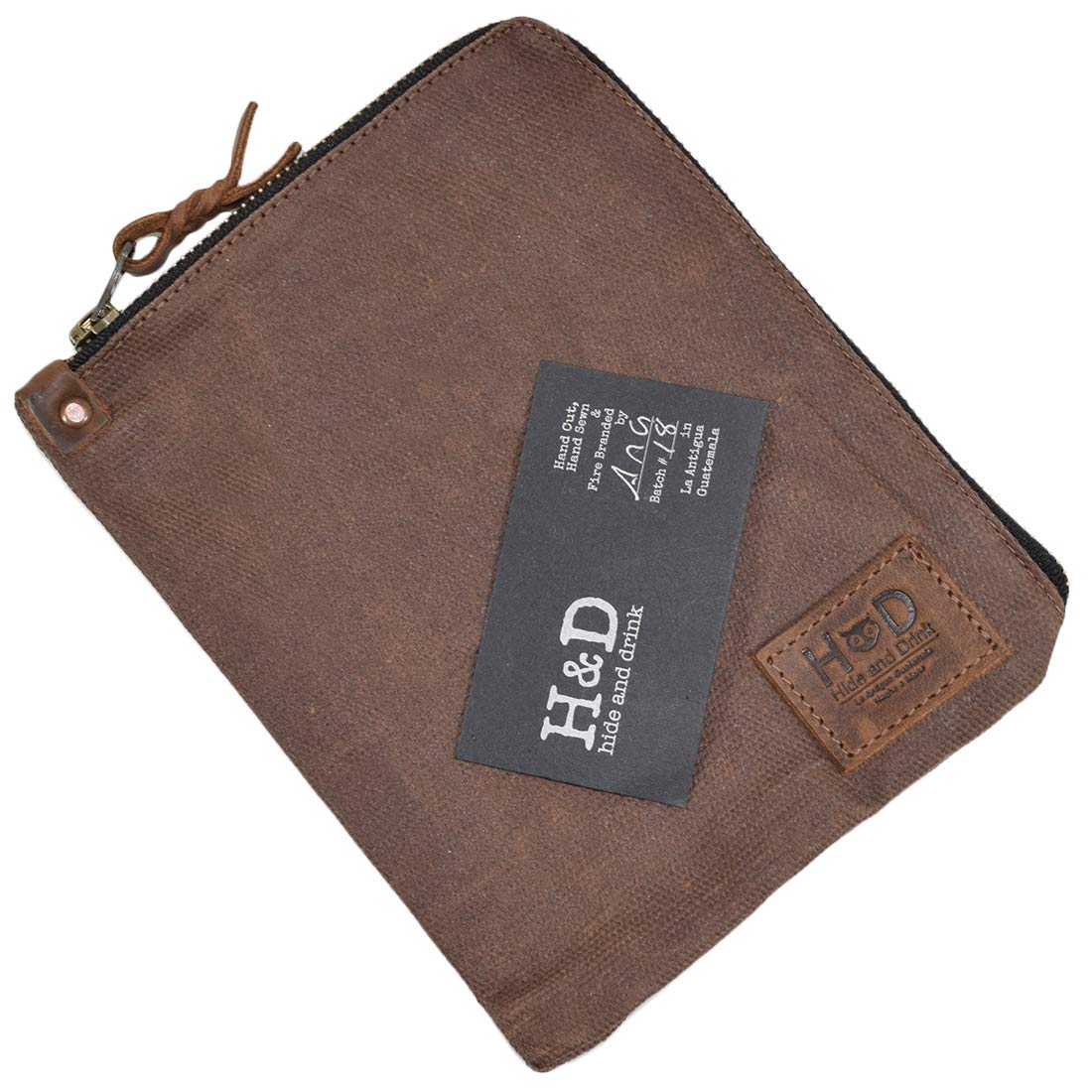 Hide & Drink, Scribbler Case for Notebook Handmade from Waxed Canvas (Honey Bourbon)