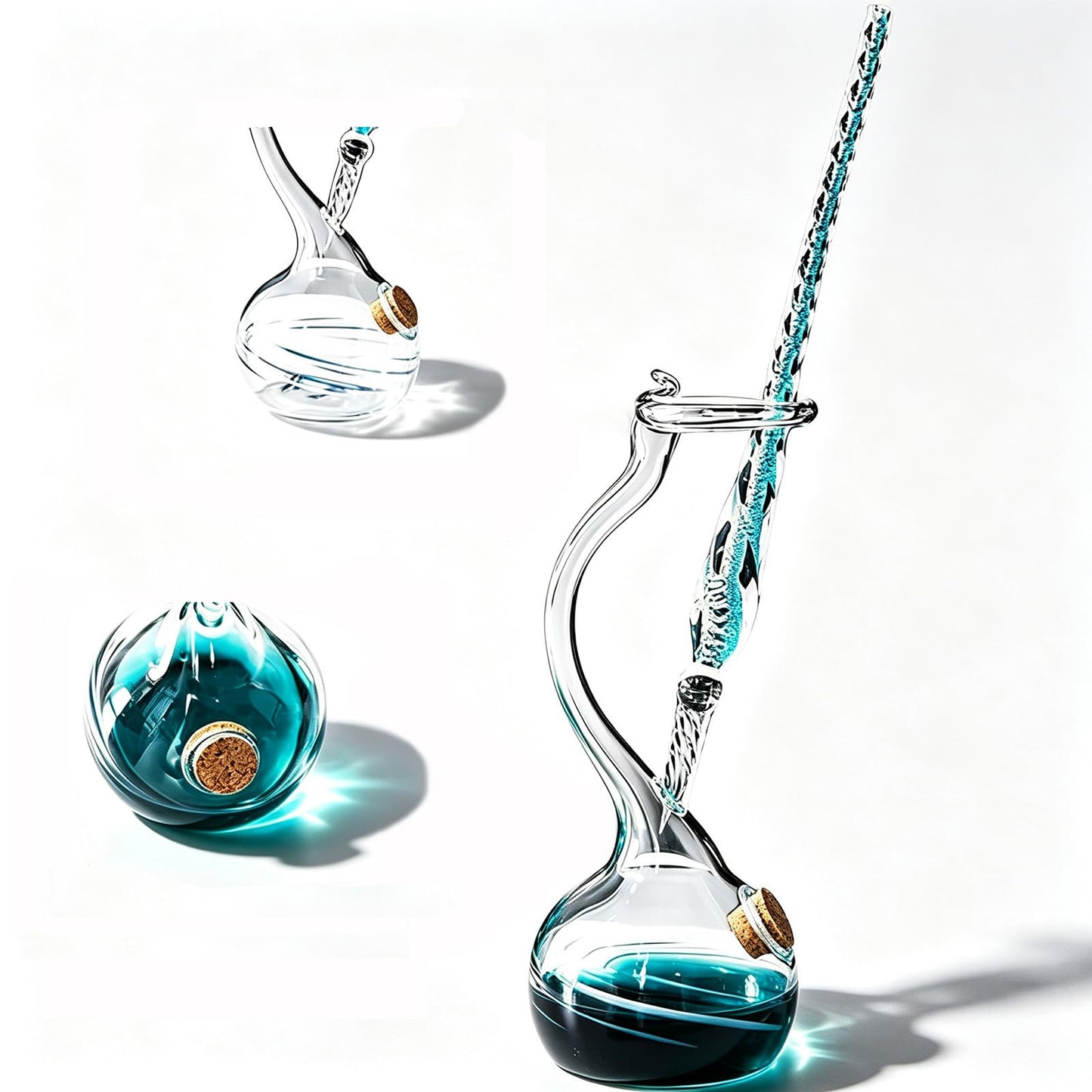 Earlyred Calligraphy Pen Set Handmade Glass Dip Pen Holder Crystal Drip Fountain Pen Writing