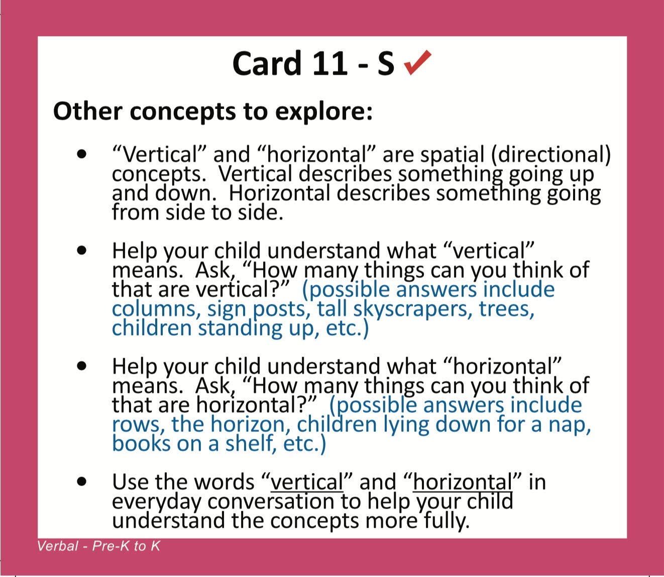 TestingMom.com Gifted Learning Flash Cards – Verbal Concepts for Pre-K – Kindergarten – Educational