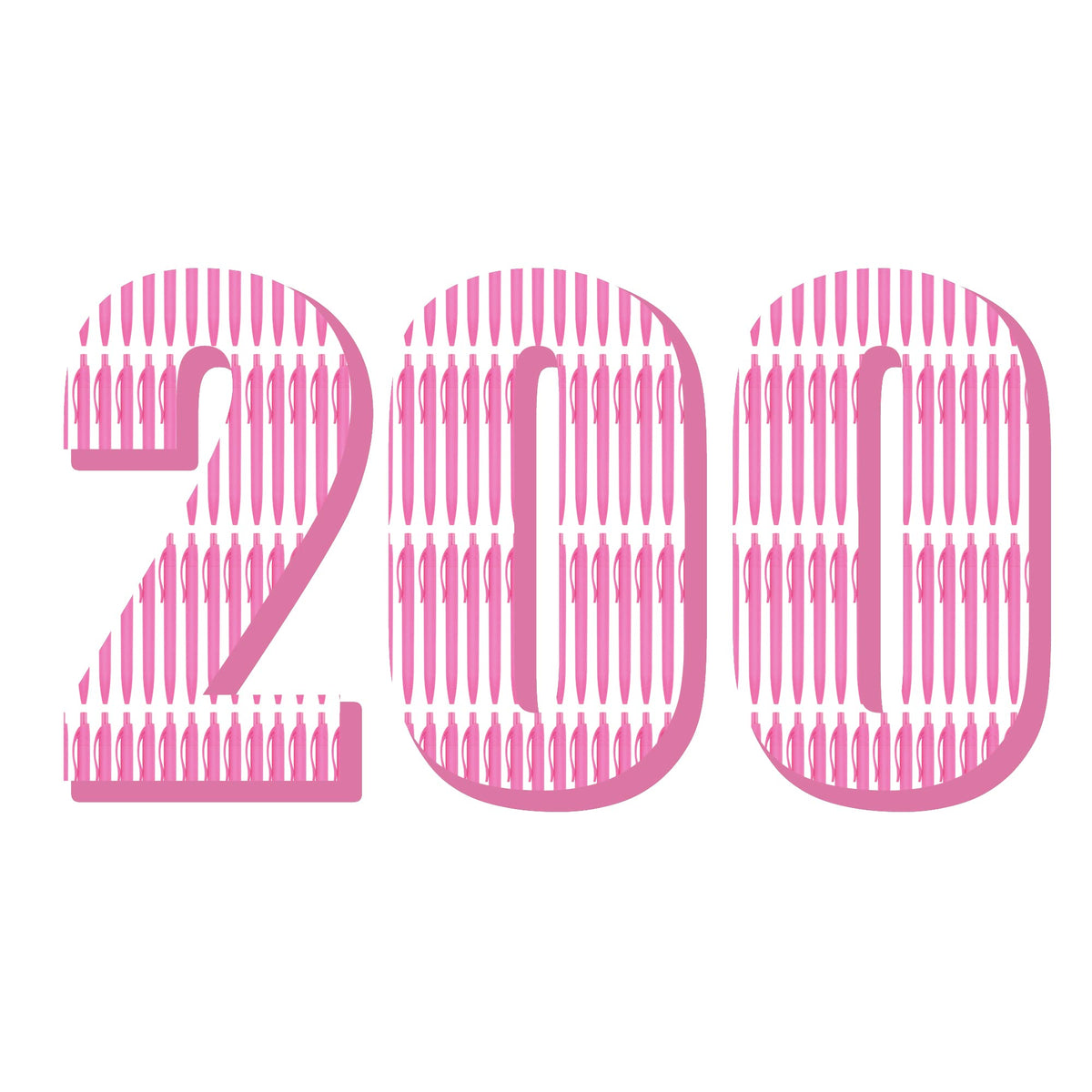 deegtran Pens Bulk, 200 Pack No Bleed Pink Barrel Click, Wholesale Retractable Ballpoint Pens, Pens