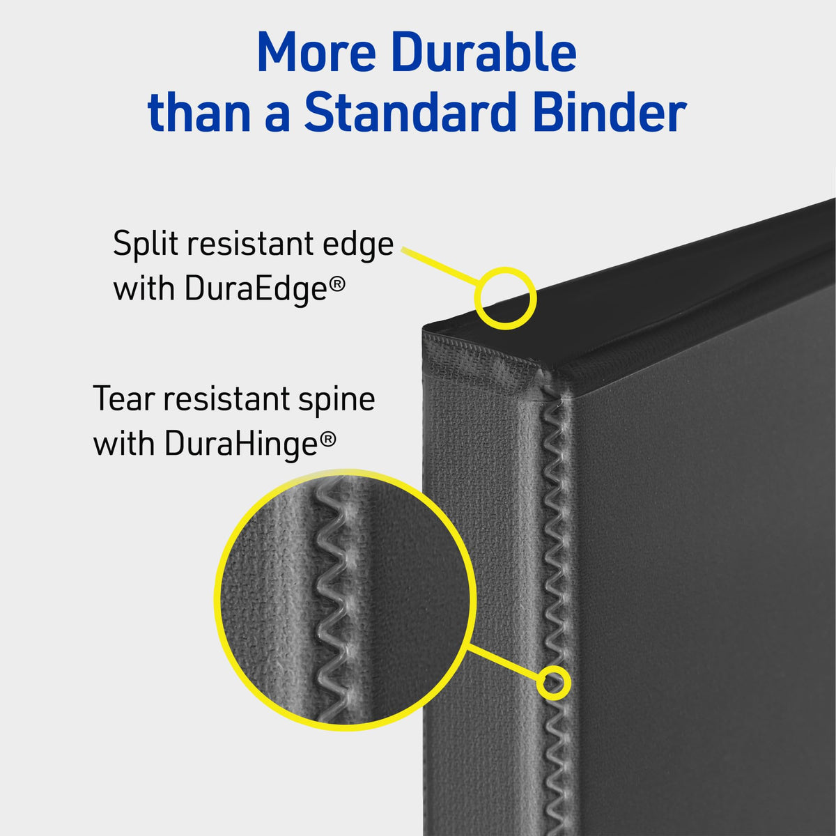 Avery Heavy-Duty 3 Ring Binder, 5" EZD Rings, 1 Black Binder