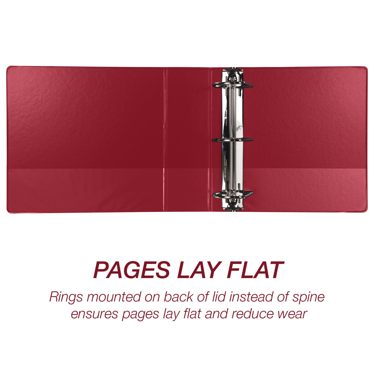 Samsill Durable 4 Inch Binder, Locking D Ring Binder, Customizable Clear View Cover, Red, 6-Pack