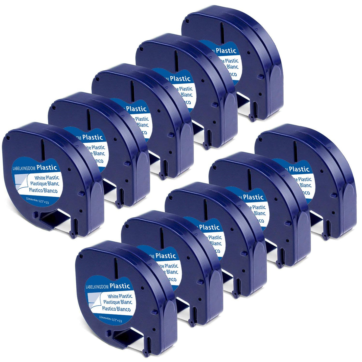 Label KINGDOM 10-Pack Compatible with Dymo Refills 91331 S0721660 Plastic