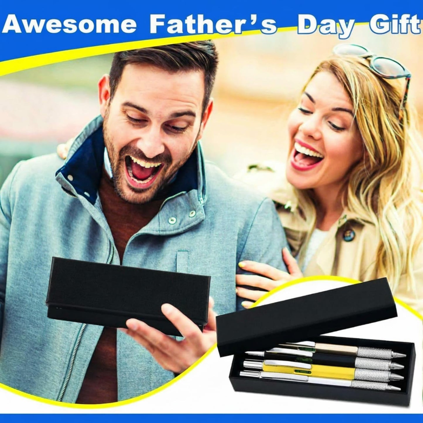 Zonon 32 Pack 6-in-1 Multitool Pens,Gold, Black, Silver, Yellow