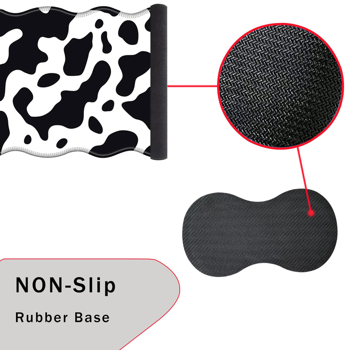 CICPLKSE Mouse Pad with Wrist Support + Desk Mat + Coaster 3 in 1 Set, XL Large Gaming Mousepad
