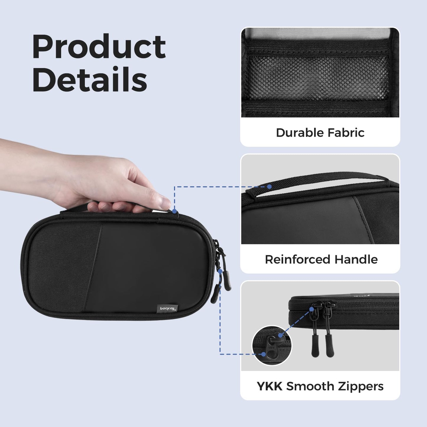 pack all Plus Pencil Case, Portable Pencil Pouch with Zipper