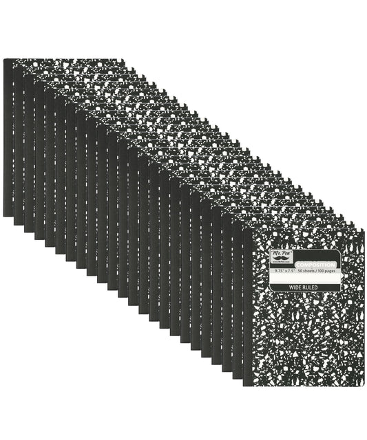 Mr. Pen- Composition Notebooks Bulk, 24 Pack, 50 Sheets, 9.75" x 7.5"