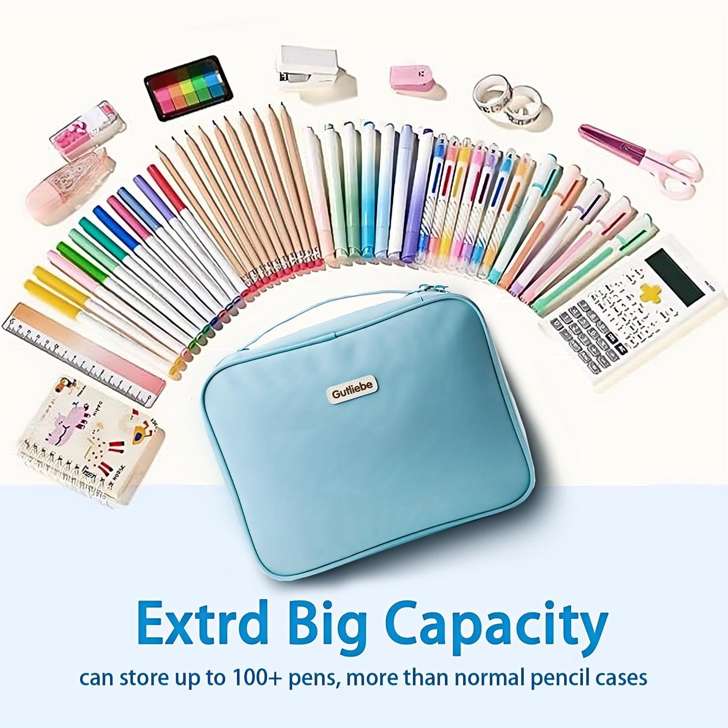 Gutliebe Large Pencil Case Organizer, XXL Marker Case Extra Big Capacity Multi-Functional