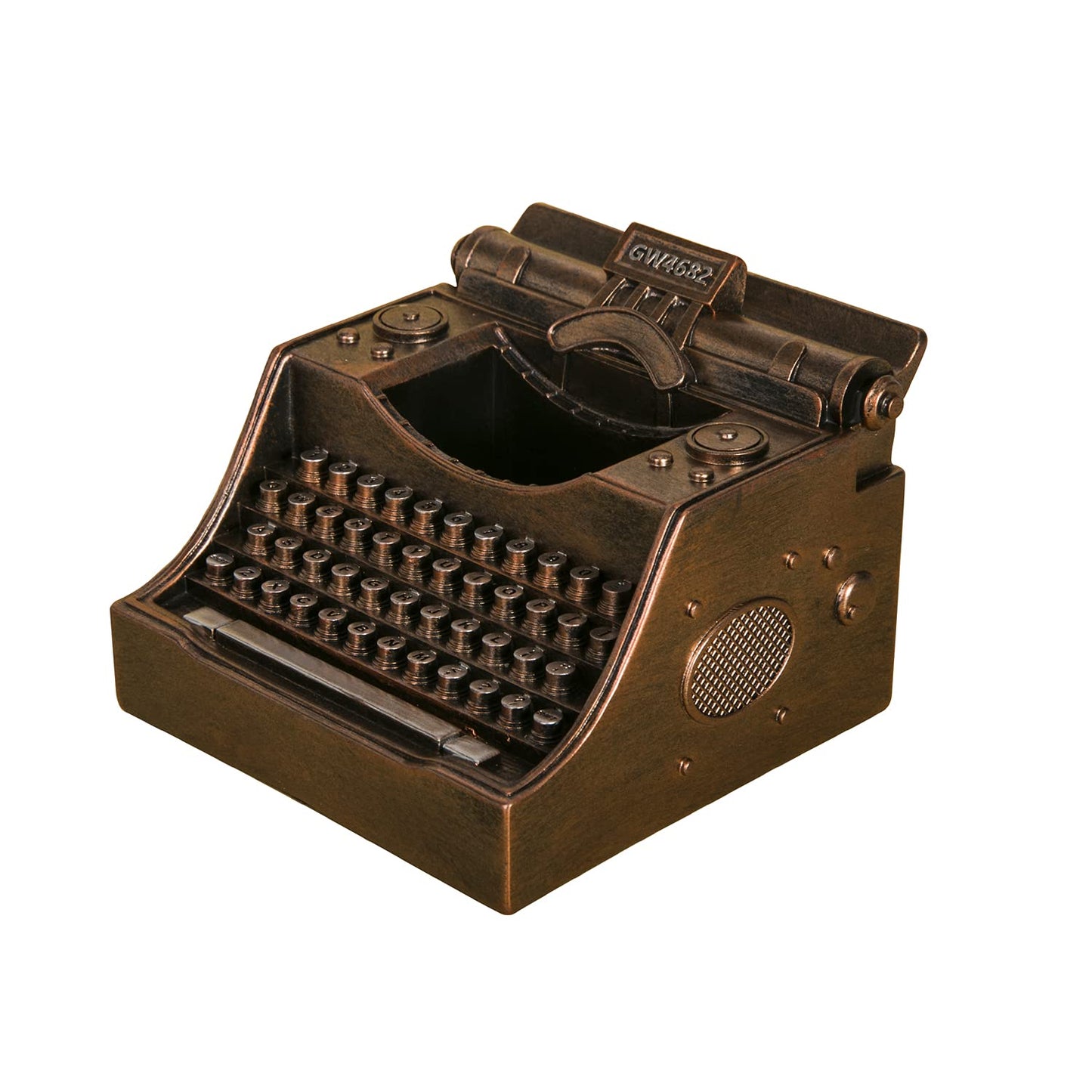 Amoysanli Retro Typewriter Pen Holder Desk Organizers for Writer's Bronze
