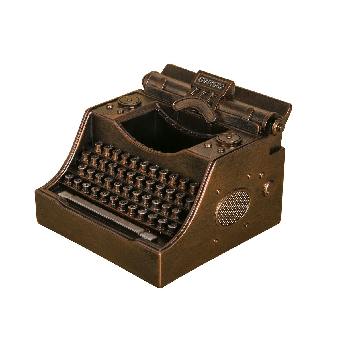 Amoysanli Retro Typewriter Pen Holder Desk Organizers for Writer's Bronze